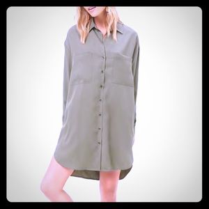 Brand New Oversized Tulip Hem Shirtdress